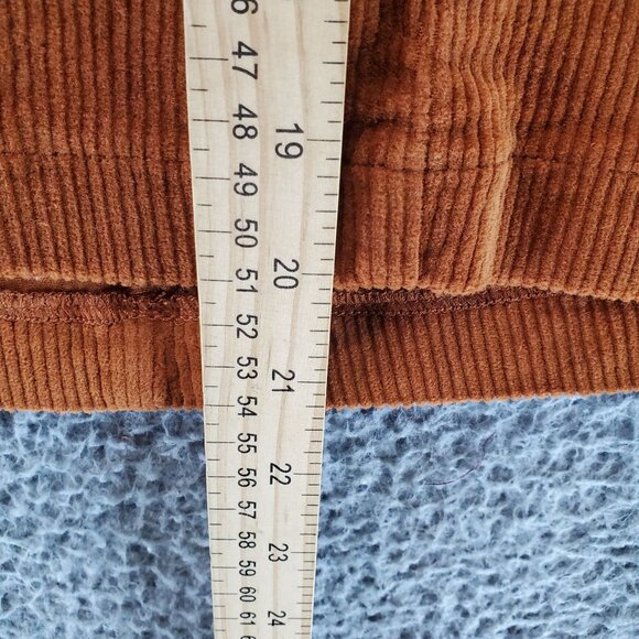 Eloquii Skirt Womens 16 Brown Corduroy Belted A-Line Mini Skirt *NWT* - Picture 7 of 10